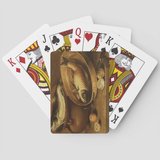 Jeu De Cartes Nature morte de poissons et citrons (dos)