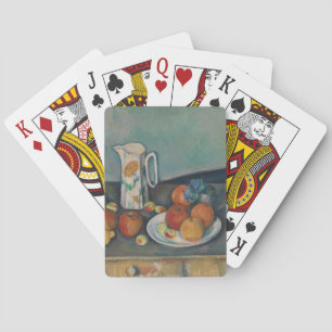 Jeu De Cartes Nature morte, pichet de lait et fruits sur une tab