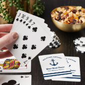 Jeu De Cartes Nautical Navy Welcome Aboard Nom du bateau (In Situ)