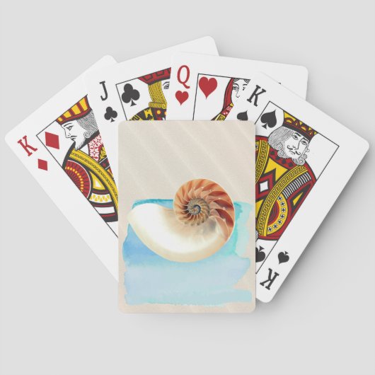 Jeu De Cartes Nautilus Coquillage et sable (dos)