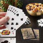 Jeu De Cartes Navire Ancien et Carte (In Situ)
