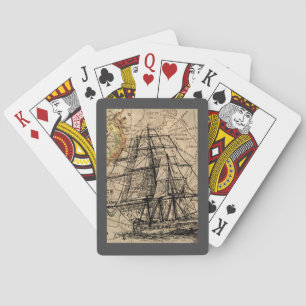 Jeu De Cartes Navire Ancien et Carte