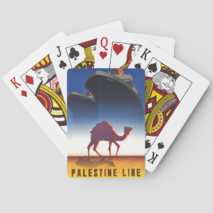 Jeu De Cartes Navire de ligne de Palestine Vintage voyage