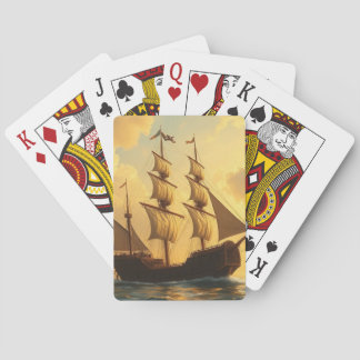 Jeu De Cartes Navire doré