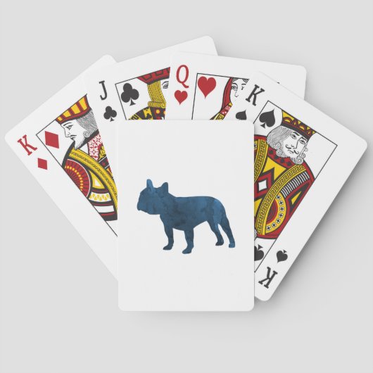 Jeu De Cartes Navy Blue French Bulldog alias Frenchie Silhouette (dos)