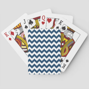 Jeu De Cartes Navy Zigzag, Navy Chevron, Motif géométrique