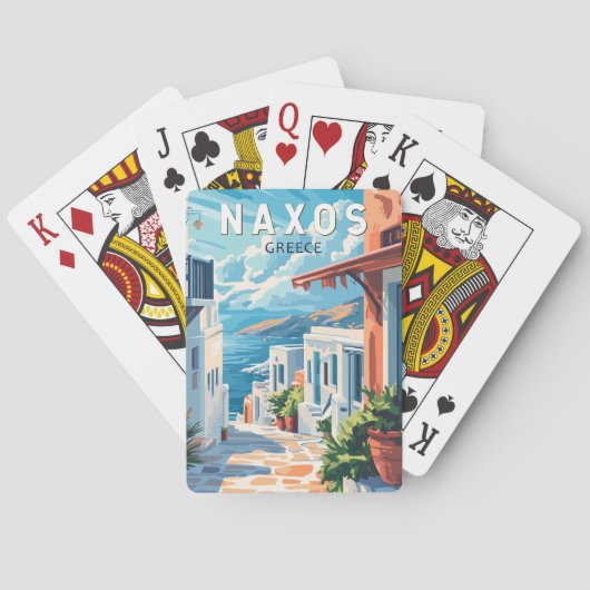 Jeu De Cartes Naxos Grèce Travel Art Vintage (dos)