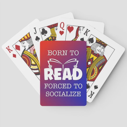 Jeu De Cartes Né à lire forcé à socialiser (dos)