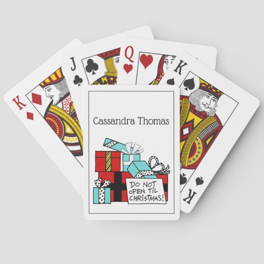 Jeu De Cartes Ne pas ouvrir jusqu'à Noël présente Noël (dos)