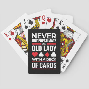 Jeu De Cartes Ne sous-estimez jamais Old Lady Deck of Card Bridg