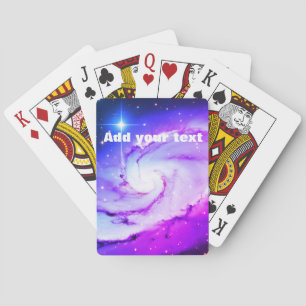 Jeu De Cartes Nébuleuse galaxie bleue rose violet ajoutez votre