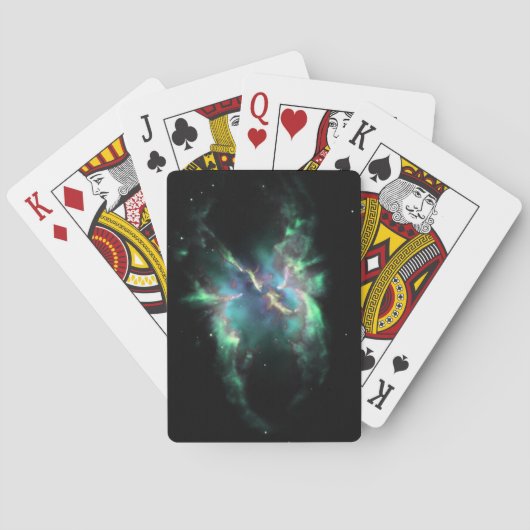 Jeu De Cartes Nébuleuse planétaire vert menthe pérvenche (dos)