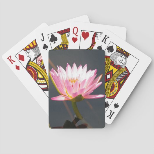 Jeu De Cartes Nénuphar rose Lotus (dos)