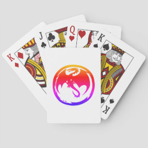 Jeu De Cartes Neon Dragon white Poker jouer aux cartes