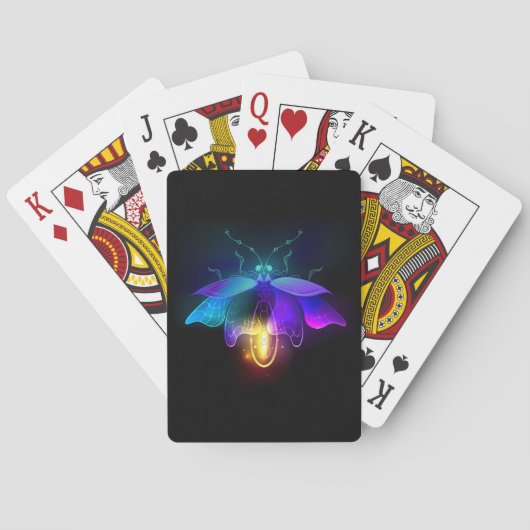 Jeu De Cartes Neon Firefly sur noir (dos)
