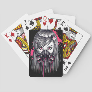 Jeu De Cartes Neon Gas Mask Girl