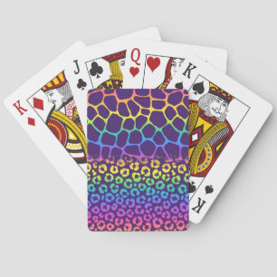 Jeu De Cartes Neon Giraffe et Leopard