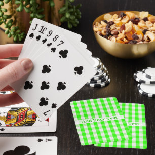 Jeu De Cartes Neon Green En vichy Motif par Shirley Taylor
