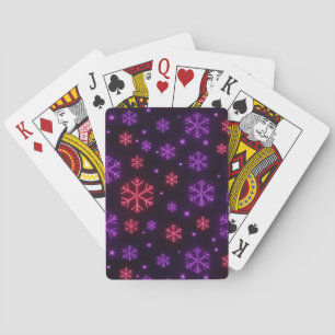 Jeu De Cartes Neon Snowflakes