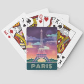 Jeu De Cartes Neon Synthwave Tour Eiffel Paris France (dos)