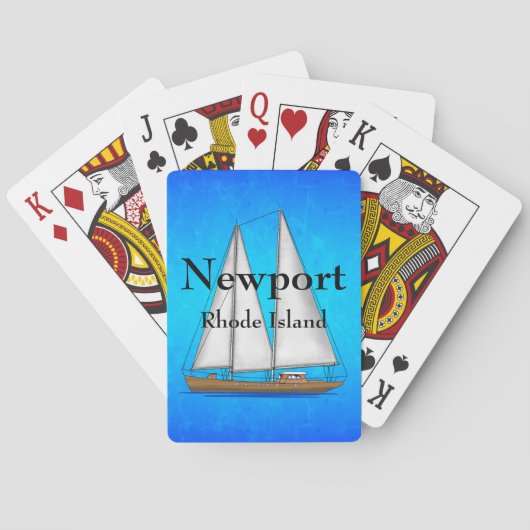 Jeu De Cartes Newport Île de Rhode (dos)