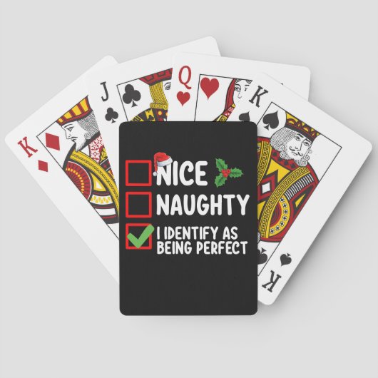 Jeu De Cartes Nice Naughty Je M'Identifie Comme Étant Parfait No (dos)