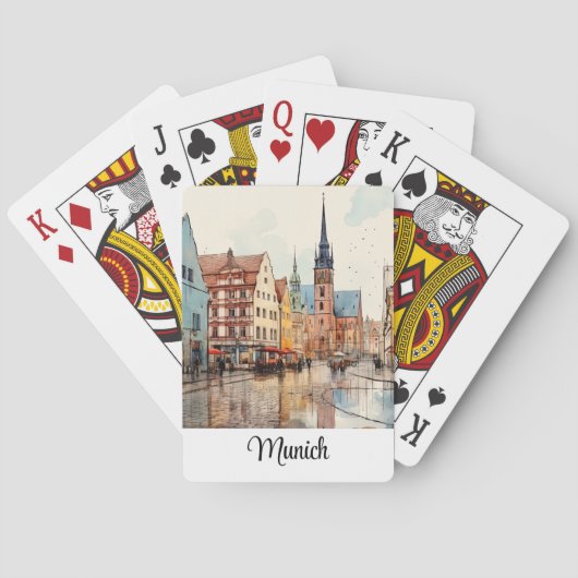 Jeu De Cartes Nice peint Munich (dos)