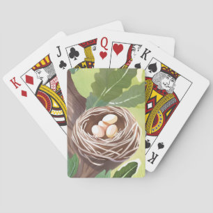 Jeu De Cartes Nid d'oiseau Œufs de nature à l'aquarelle
