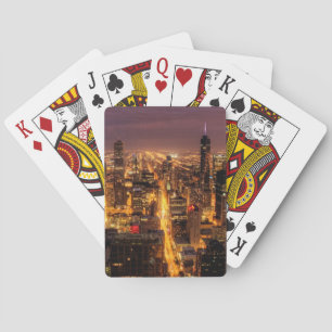 Jeu De Cartes Night cityscape de Chicago