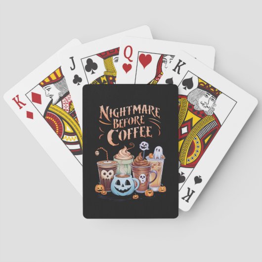 Jeu De Cartes Nightmare avant café Citrouille épice Halloween (dos)