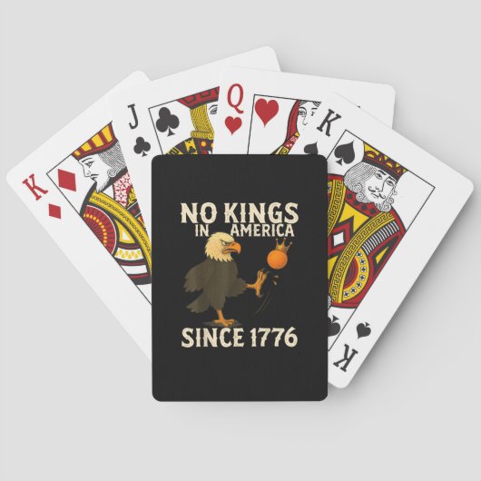 Jeu De Cartes No Kings In America Since 1776 Funny Freedom Vibe (dos)