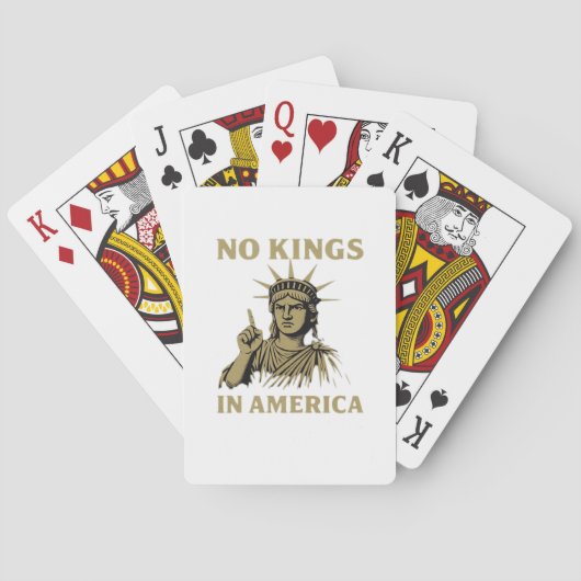 Jeu De Cartes No Kings In America Statue Of No Kings Day Protes (dos)
