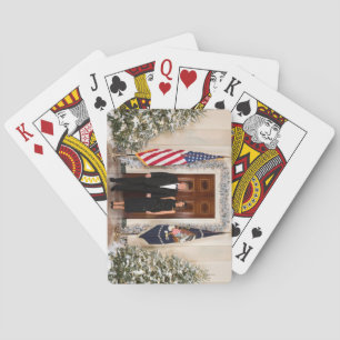 Jeu De Cartes Noël à la Maison Blanche Donald Trump & Melania