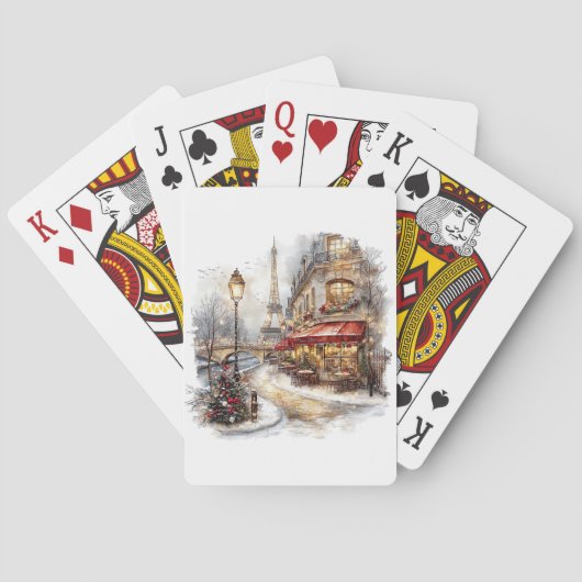 Jeu De Cartes Noël À Paris Jouer Des Cartes (dos)