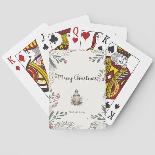 Jeu De Cartes Noël Aquarelle Salutations (dos)
