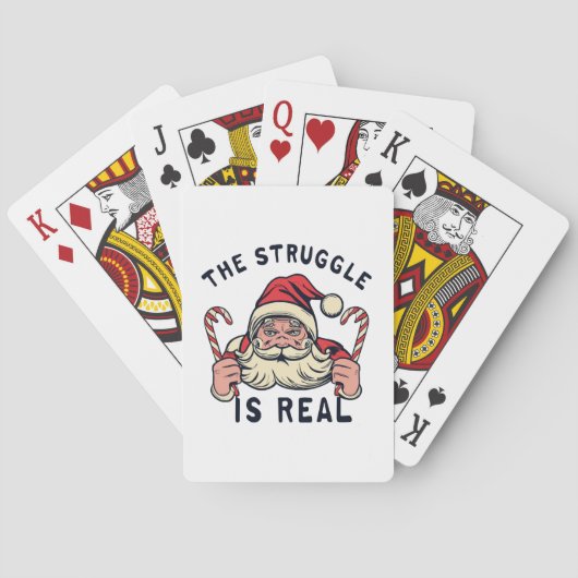 Jeu De Cartes Noël blanc, LE COMBAT EST RÉEL (dos)