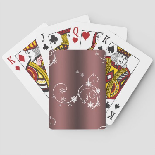Jeu De Cartes Noël Brown de perles métalliques (dos)