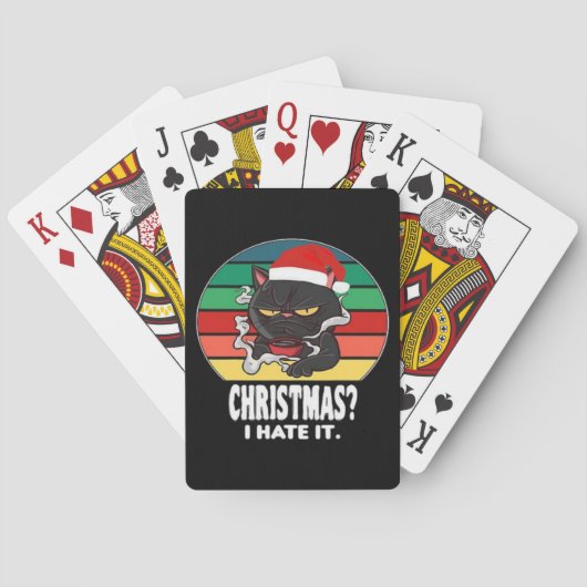 Jeu De Cartes Noël chat (dos)