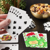 Jeu De Cartes Noel Cute Frog Santa Hat White Nouveauté (In Situ)