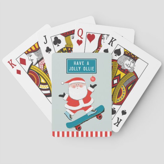 Jeu De Cartes Noël de planche à roulettes (dos)