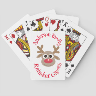 Jeu De Cartes Noël Drôle Reindeer Cartoon Nouveauté Mignonne