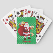 Jeu De Cartes Noël du Père Noël Ajouter le nom Stocking Stuffer (dos)