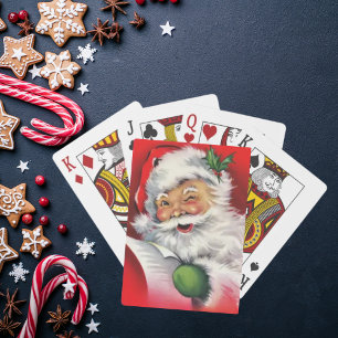 Jeu De Cartes Noël du Père Noël vintage rétro