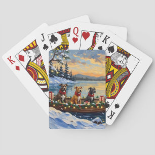 Jeu De Cartes Noël en bateau pour Pitbull