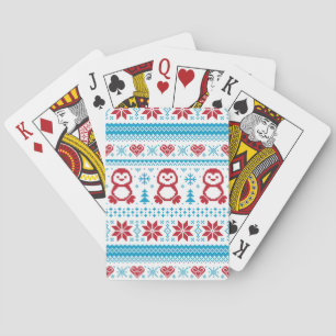 Jeu De Cartes Noël et l'hiver ont tricoté le motif