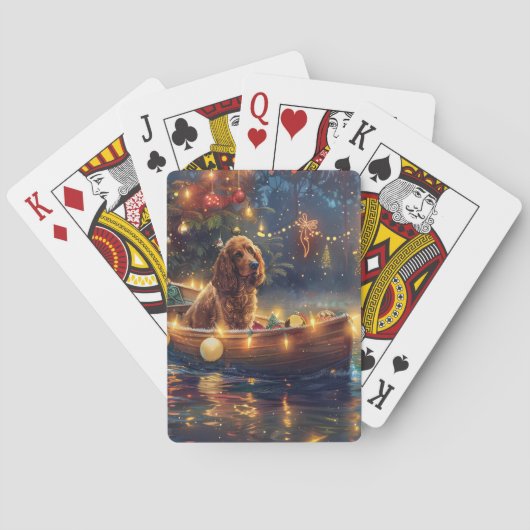 Jeu De Cartes Noël festif de Cocker Spaniel (dos)
