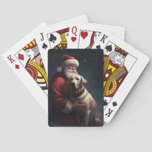 Jeu De Cartes Noël festif du Père Noël au Labrador