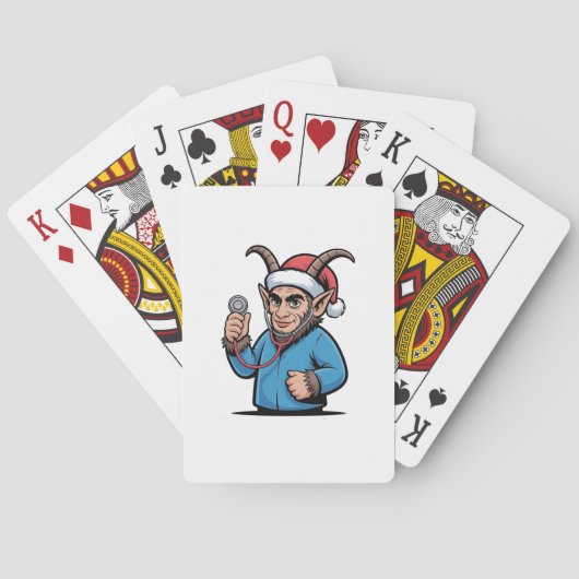Jeu De Cartes Noël Krampus Infirmière Scrubs Infirmière (dos)