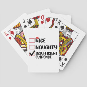 Jeu De Cartes Noël Nice Naughty Preuve insuffisante