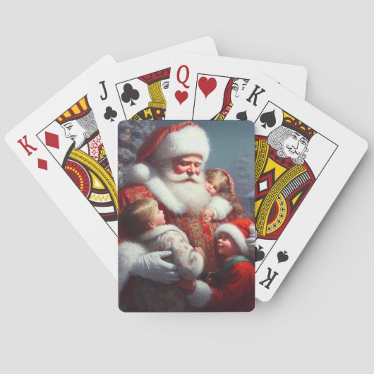 Jeu De Cartes Noël Père Noël Avec Enfants 4 (dos)